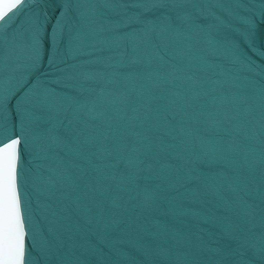 Cool Club Boys Green Cotton Pullover T-Shirt Size 8 Years Crew Neck