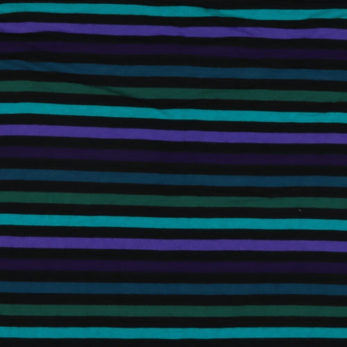 David Nieper Womens Multicoloured Striped Viscose Jersey Blouse Size 20 Cowl Neck