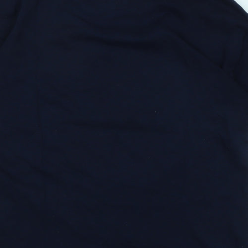Marks and Spencer Womens Blue Cotton Basic T-Shirt Size 12 Crew Neck