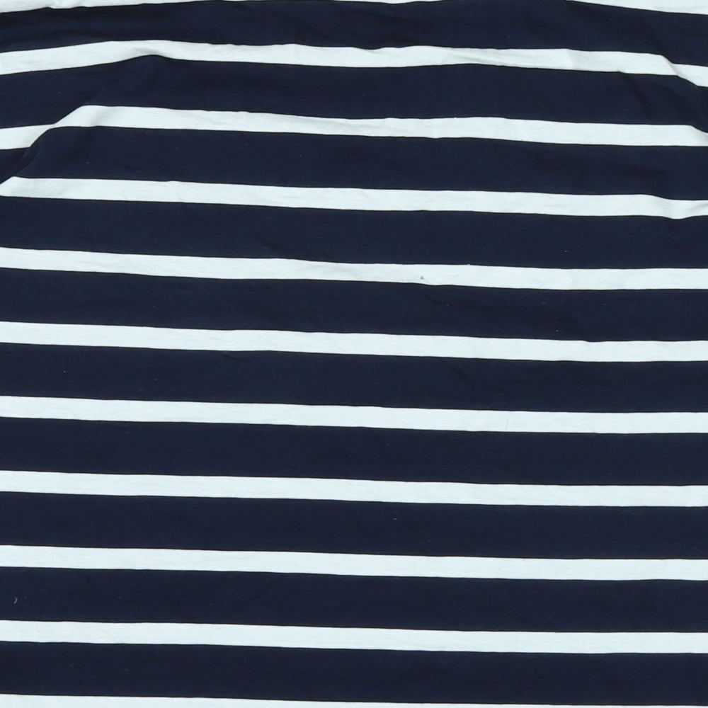 Marks and Spencer Womens Blue Cotton Basic T-Shirt Size 16 Crew Neck