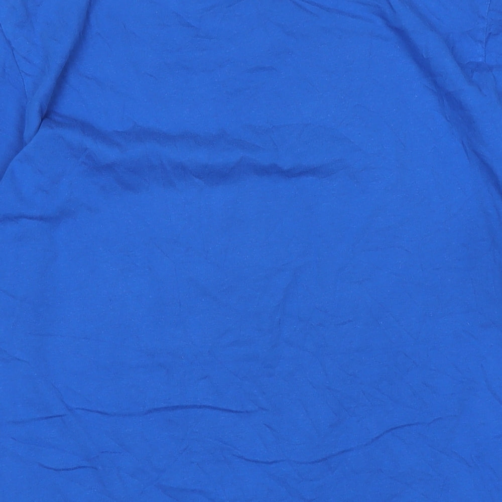 Umbro Mens Blue Cotton T-Shirt Size L Crew Neck