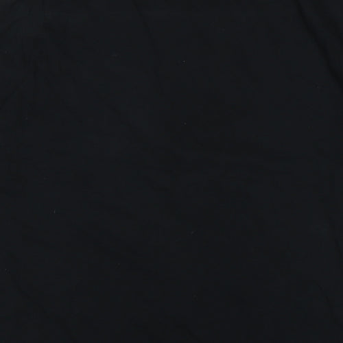 New Look Womens Black Cotton Basic T-Shirt Size 16 Crew Neck