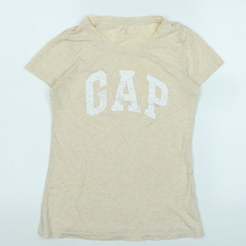 Gap Womens Black Cotton Basic T-Shirt One Size Crew Neck