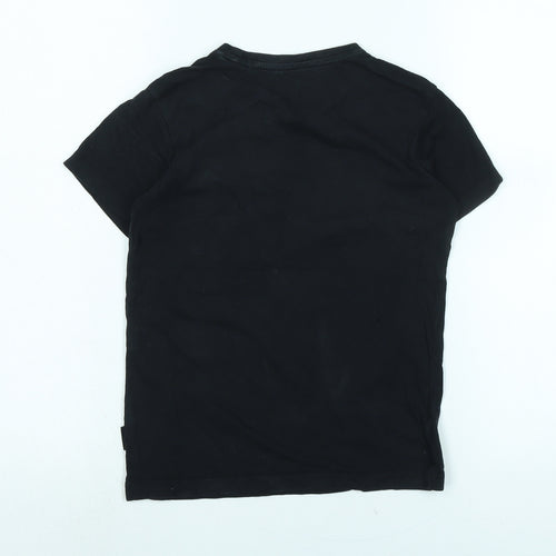 RESERVED Boys Black Cotton Basic T-Shirt Size 9-10 Years Crew Neck