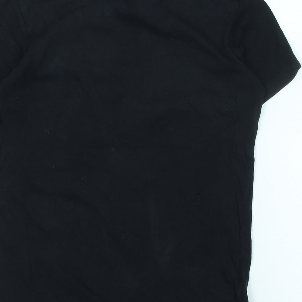 RESERVED Boys Black Cotton Basic T-Shirt Size 9-10 Years Crew Neck