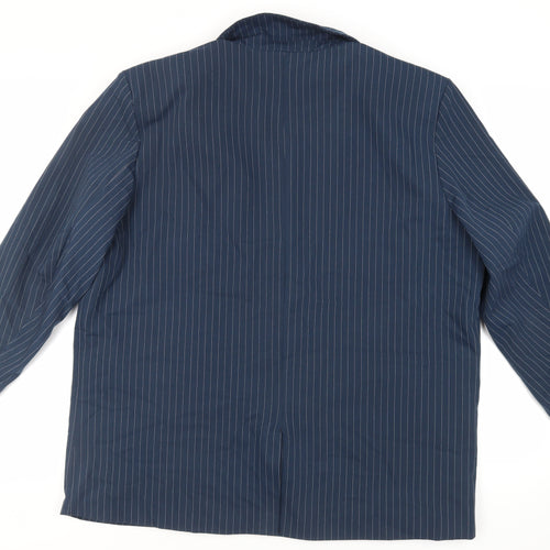Noisy may Womens Blue Striped Jacket Blazer Size 20 Button