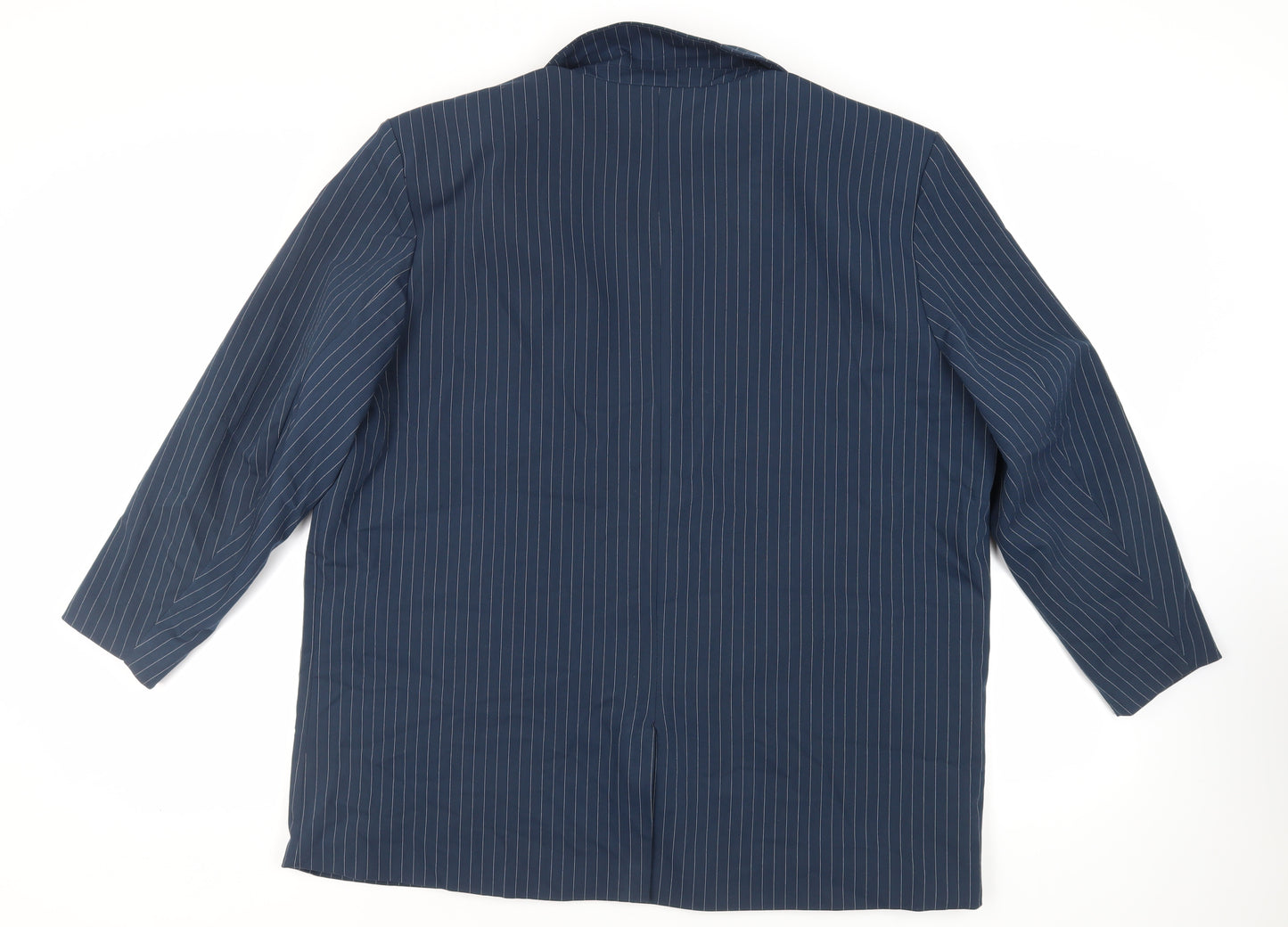 Noisy may Womens Blue Striped Jacket Blazer Size 20 Button