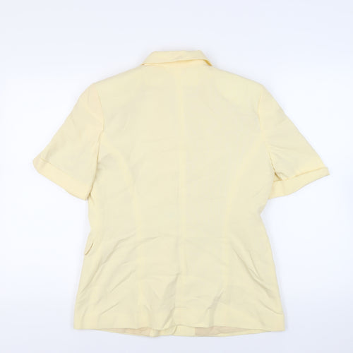 New Look Womens Yellow Jacket Blazer Size 14 Button - Vintage