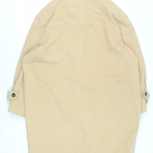 Huberman Womens Yellow Overcoat Coat Size L Zip - Duffle Coat