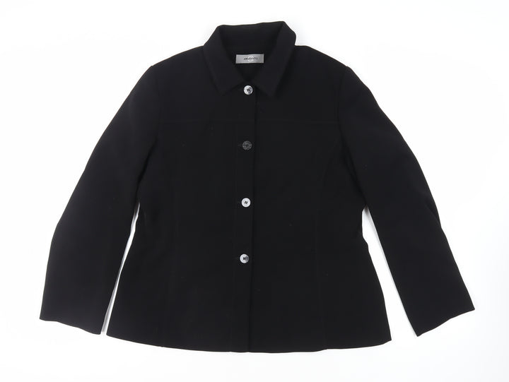 AMARANTO Womens Black Jacket Blazer Size 18 Button