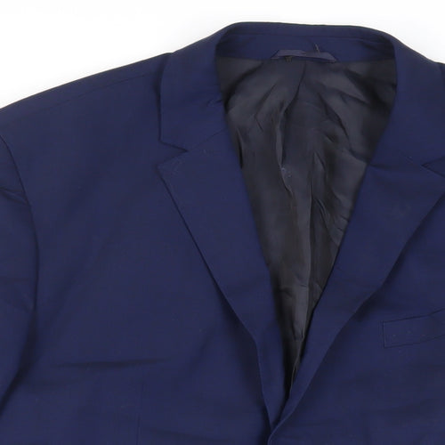 Calvin Klein Mens Blue Wool Jacket Suit Jacket Size 44 Regular