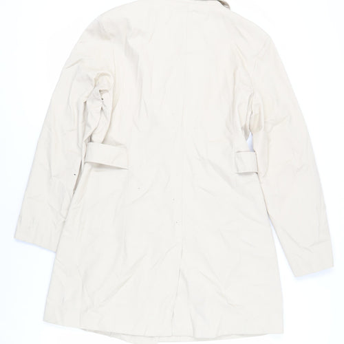 Kosha Womens Beige Overcoat Coat Size 14 Button