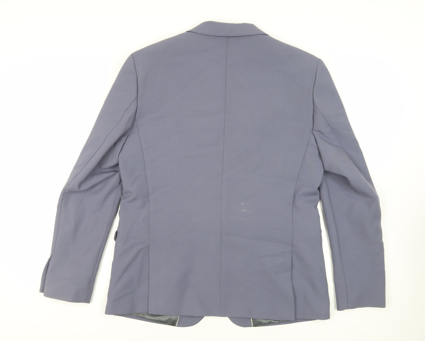 River Island Mens Blue Polyester Jacket Suit Jacket Size 44 Regular