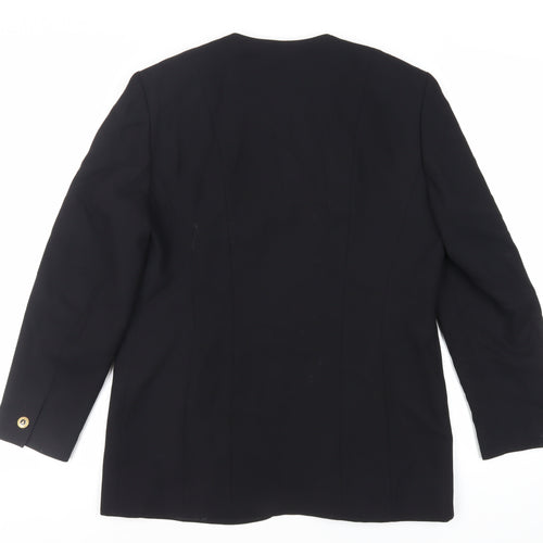ara Womens Black Jacket Blazer Size 12 Button - Vintage