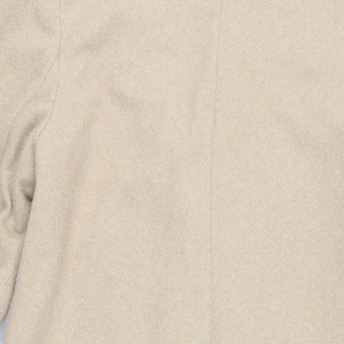 New Look Womens Beige Overcoat Coat Size 12 Button