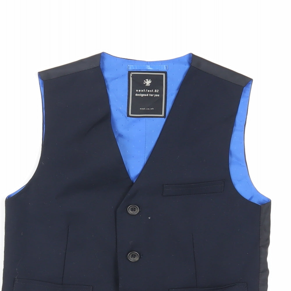NEXT Boys Blue Jacket Waistcoat Size 8 Years Button
