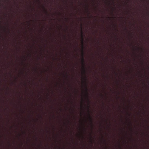 John Lewis Womens Purple Overcoat Coat Size 14 Snap