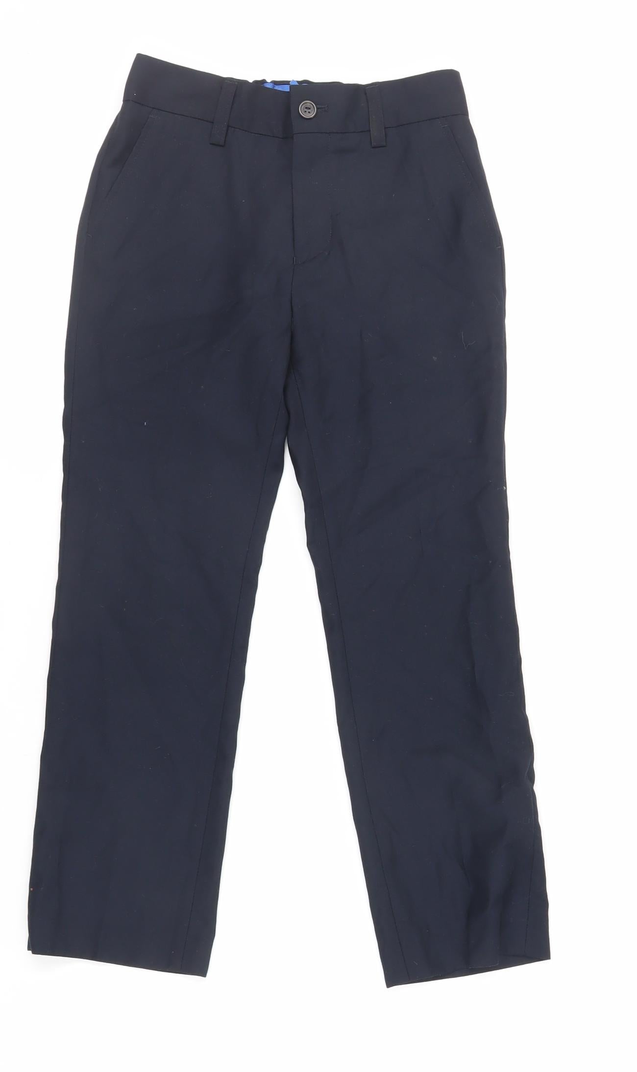 NEXT Boys Blue Polyester Dress Pants Trousers Size 8 Years Regular Zip