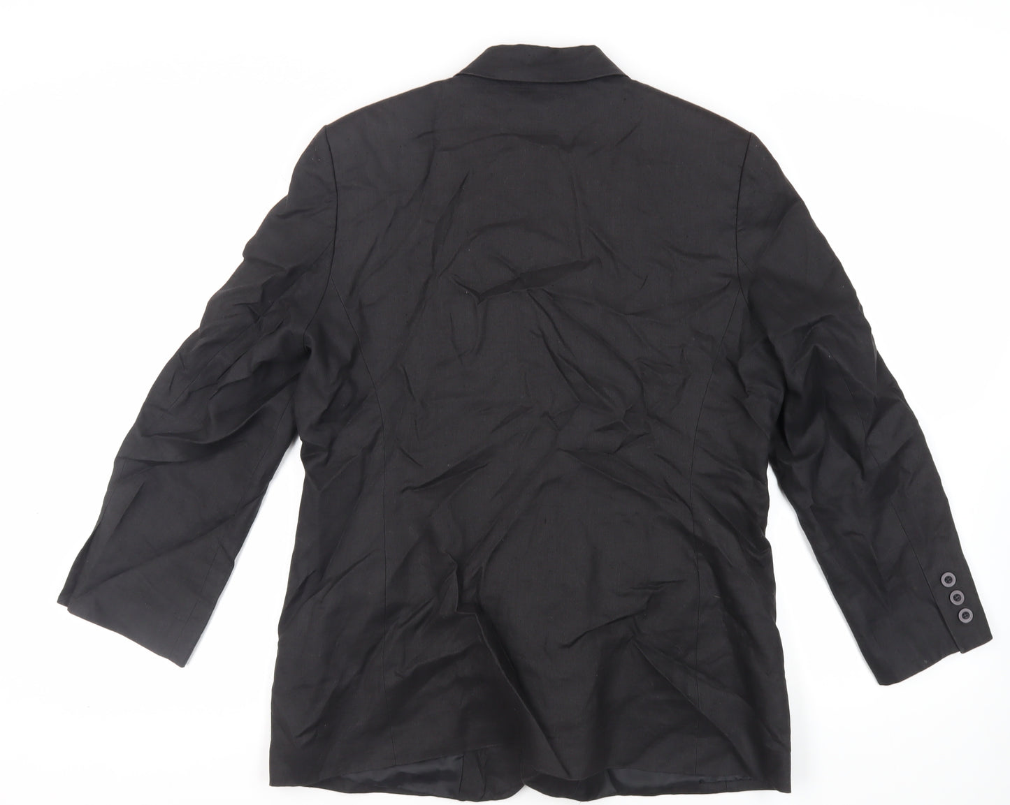 St Bernard Womens Black Jacket Blazer Size 14 Button