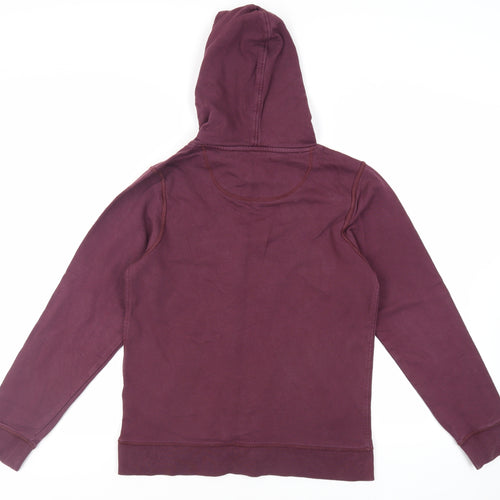 JACK & JONES Mens Purple Cotton Pullover Hoodie Size M - Logo