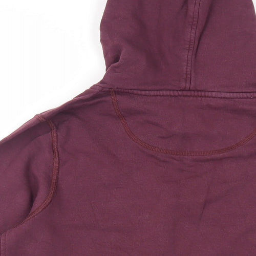 JACK & JONES Mens Purple Cotton Pullover Hoodie Size M - Logo