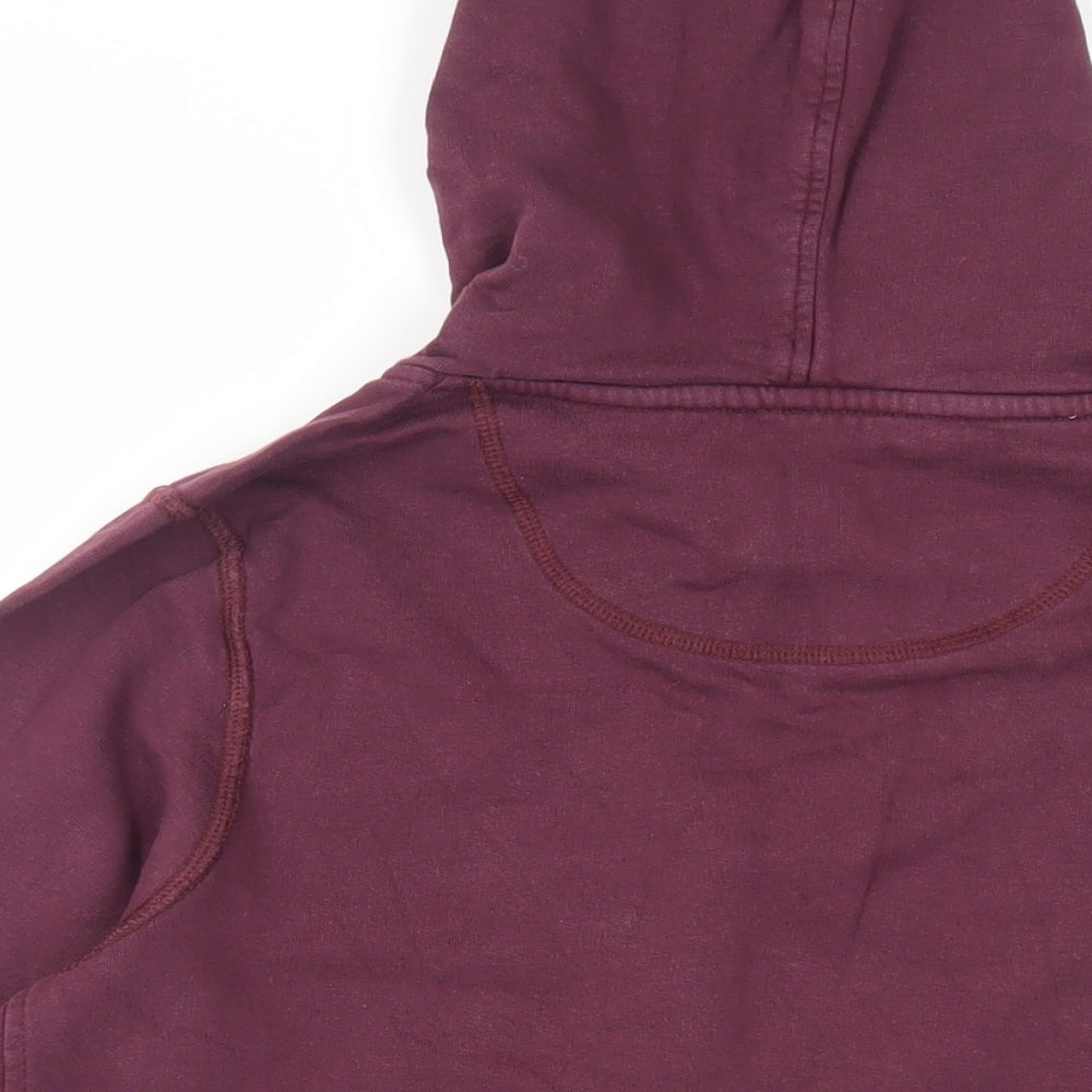 JACK & JONES Mens Purple Cotton Pullover Hoodie Size M - Logo