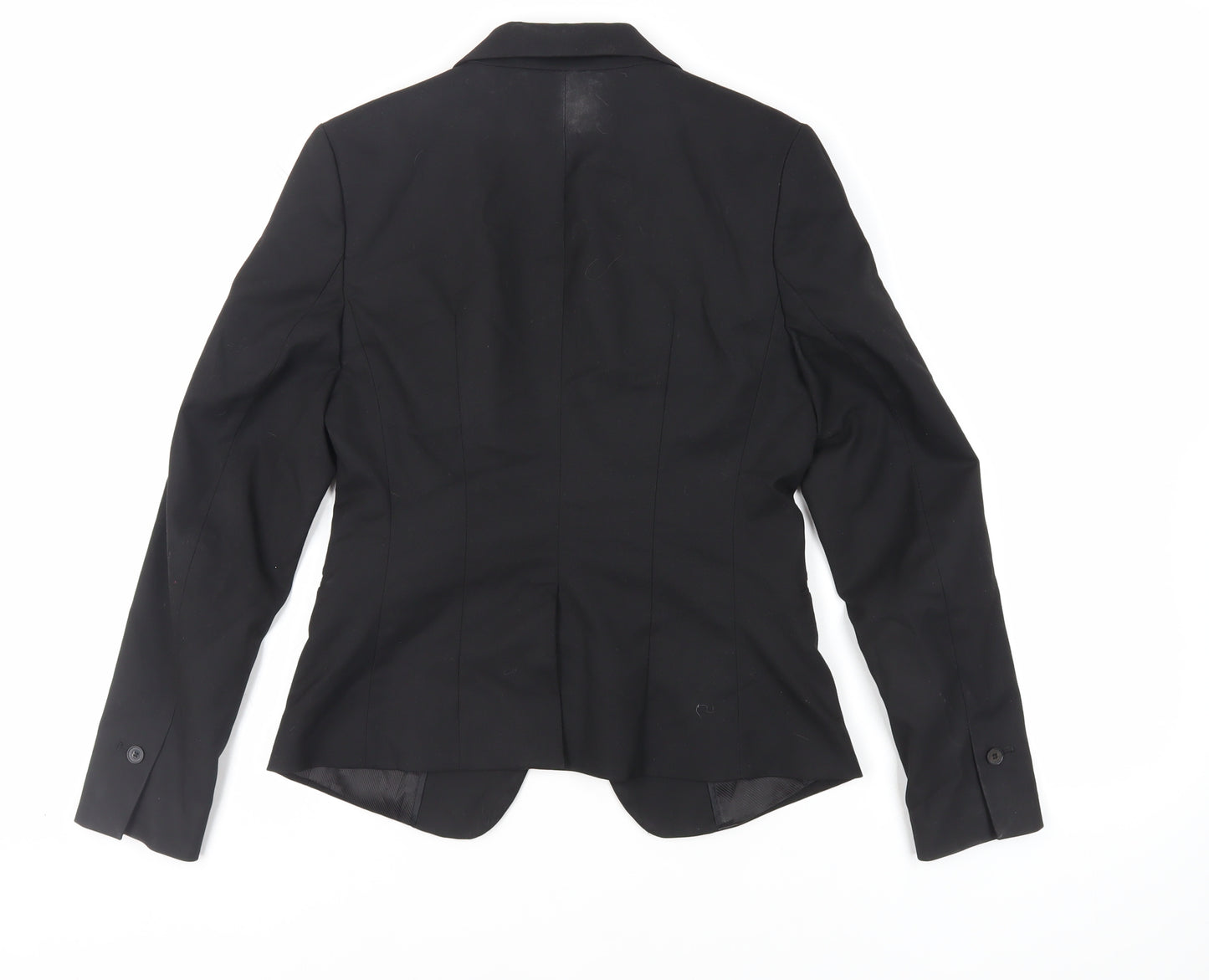 H&M Womens Black Jacket Blazer Size 10 Button