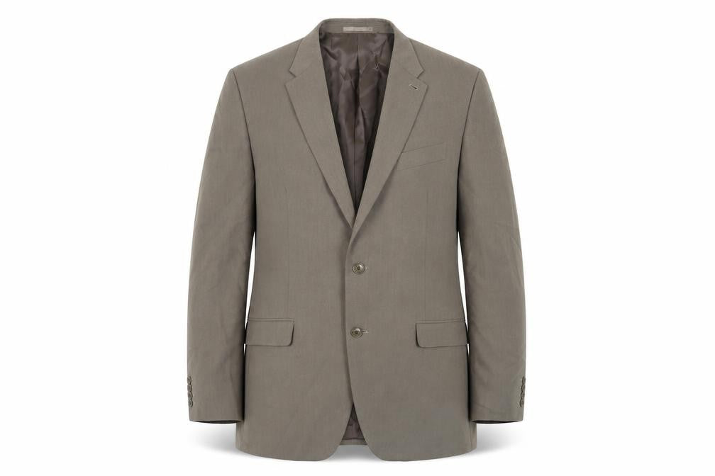 Front view of Next men’s green polyester jacket suit jacket, size 46, regular