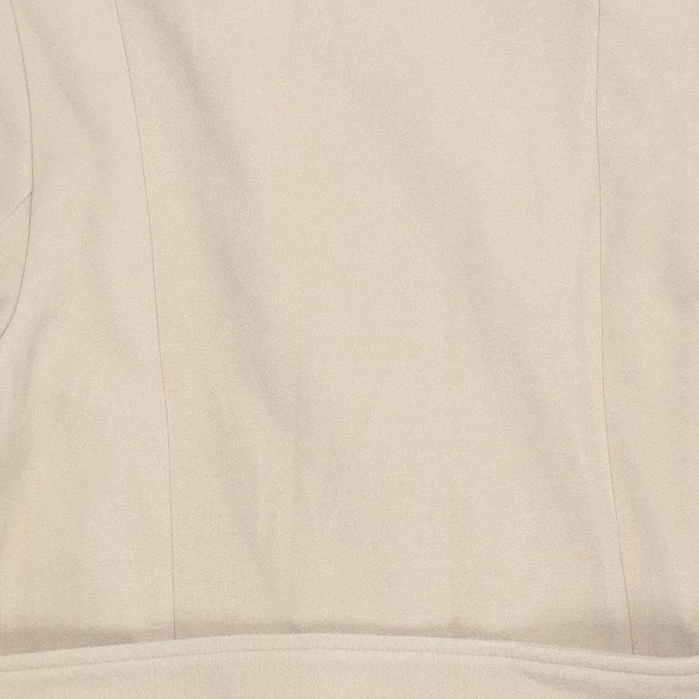 Marks and Spencer Womens Beige Overcoat Coat Size 18 Button - Belted