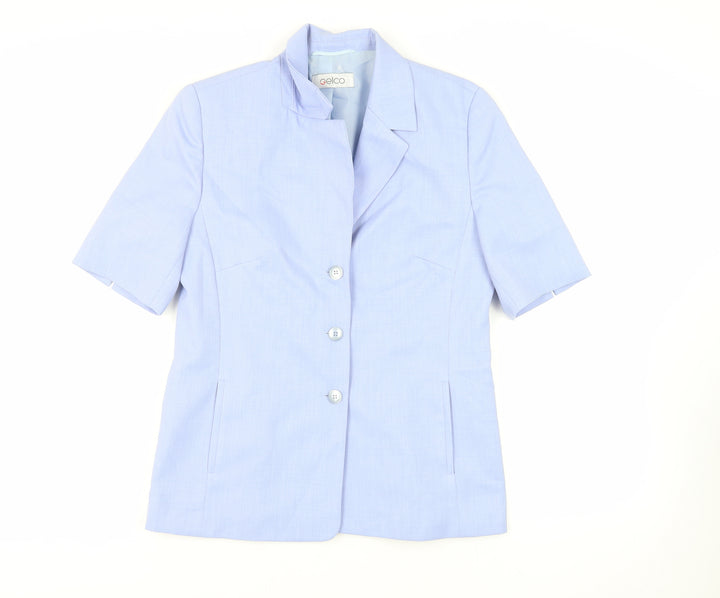 Gelco Womens Blue Jacket Blazer Size 12 Button