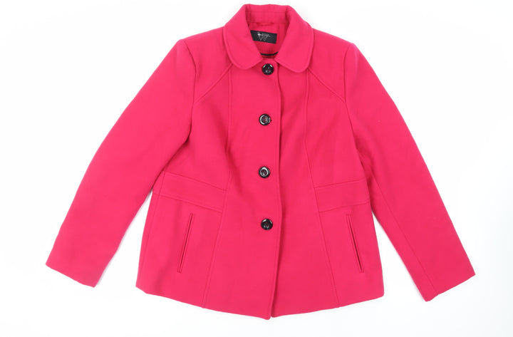 BHS Womens Pink Jacket Size 14 Button