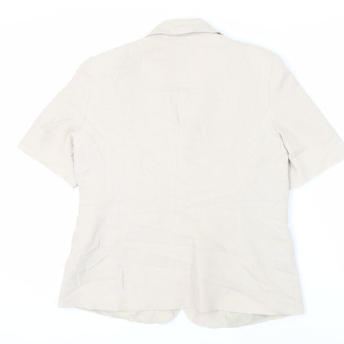 Bonmarché Womens Beige Jacket Blazer Size 16 Button