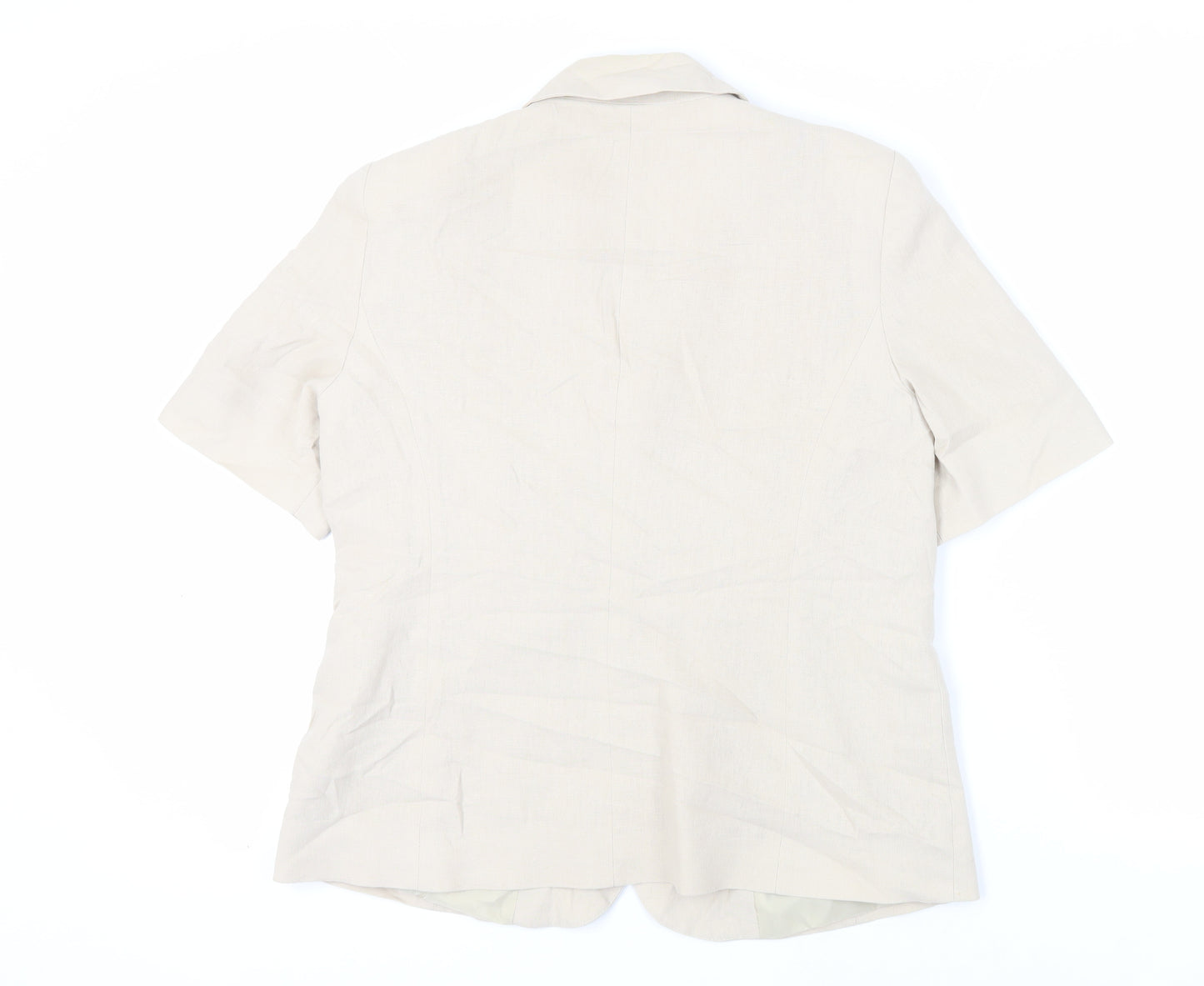 Bonmarché Womens Beige Jacket Blazer Size 16 Button