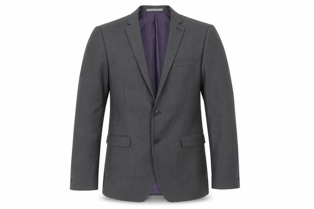 Front view of Red Herring men’s grey polyester jacket suit jacket, size 38, regular