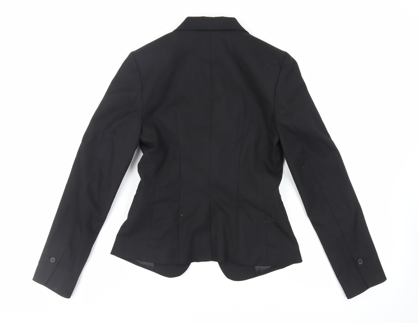 H&M Womens Black Jacket Blazer Size 8 Button