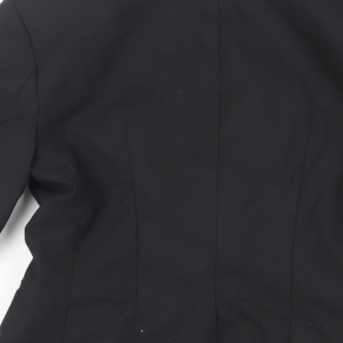 H&M Womens Black Jacket Blazer Size 8 Button