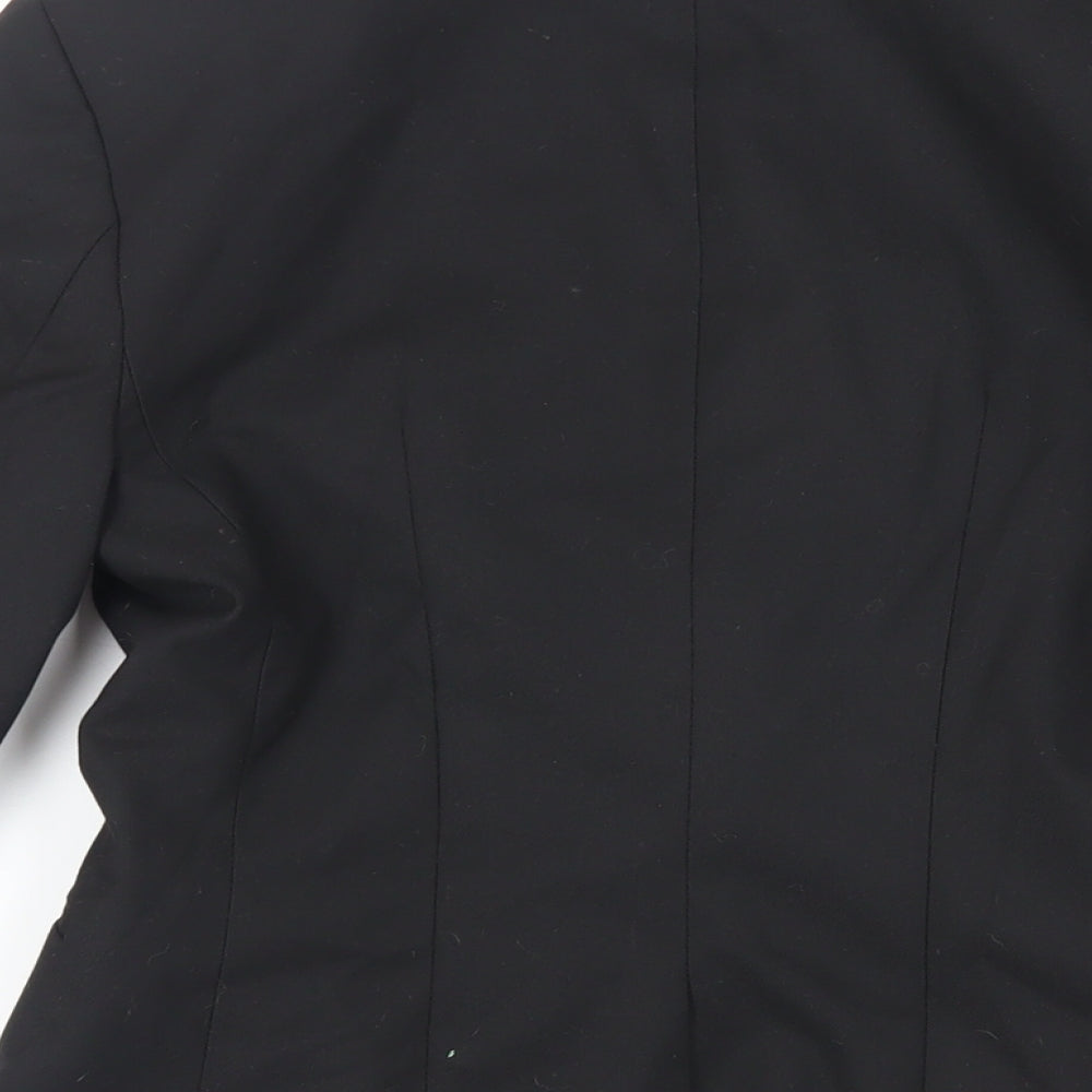 H&M Womens Black Jacket Blazer Size 8 Button