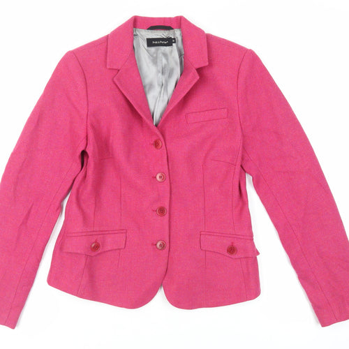 Prét-á-Porter Womens Pink Jacket Blazer Size 8 Button