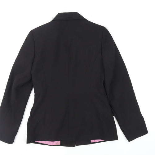 NL Collection Womens Black Jacket Blazer Size 10 Button
