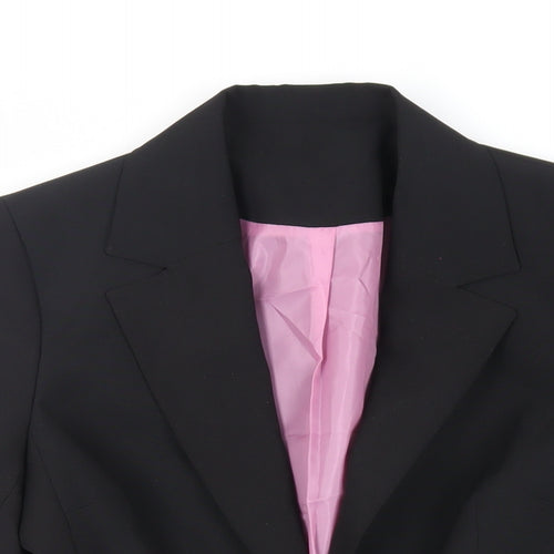 NL Collection Womens Black Jacket Blazer Size 10 Button