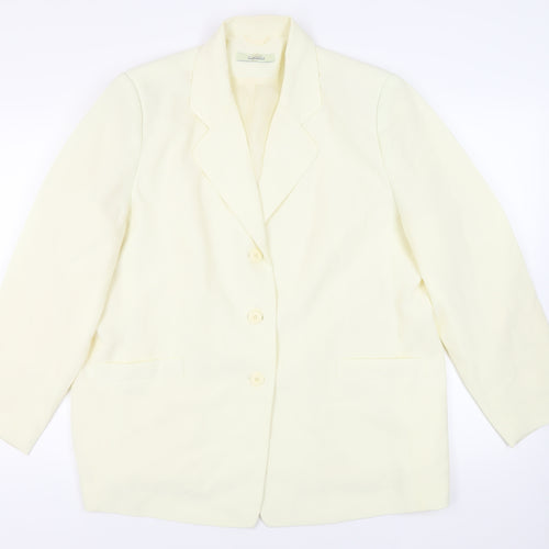 Classics Womens Ivory Jacket Blazer Size 20 Button