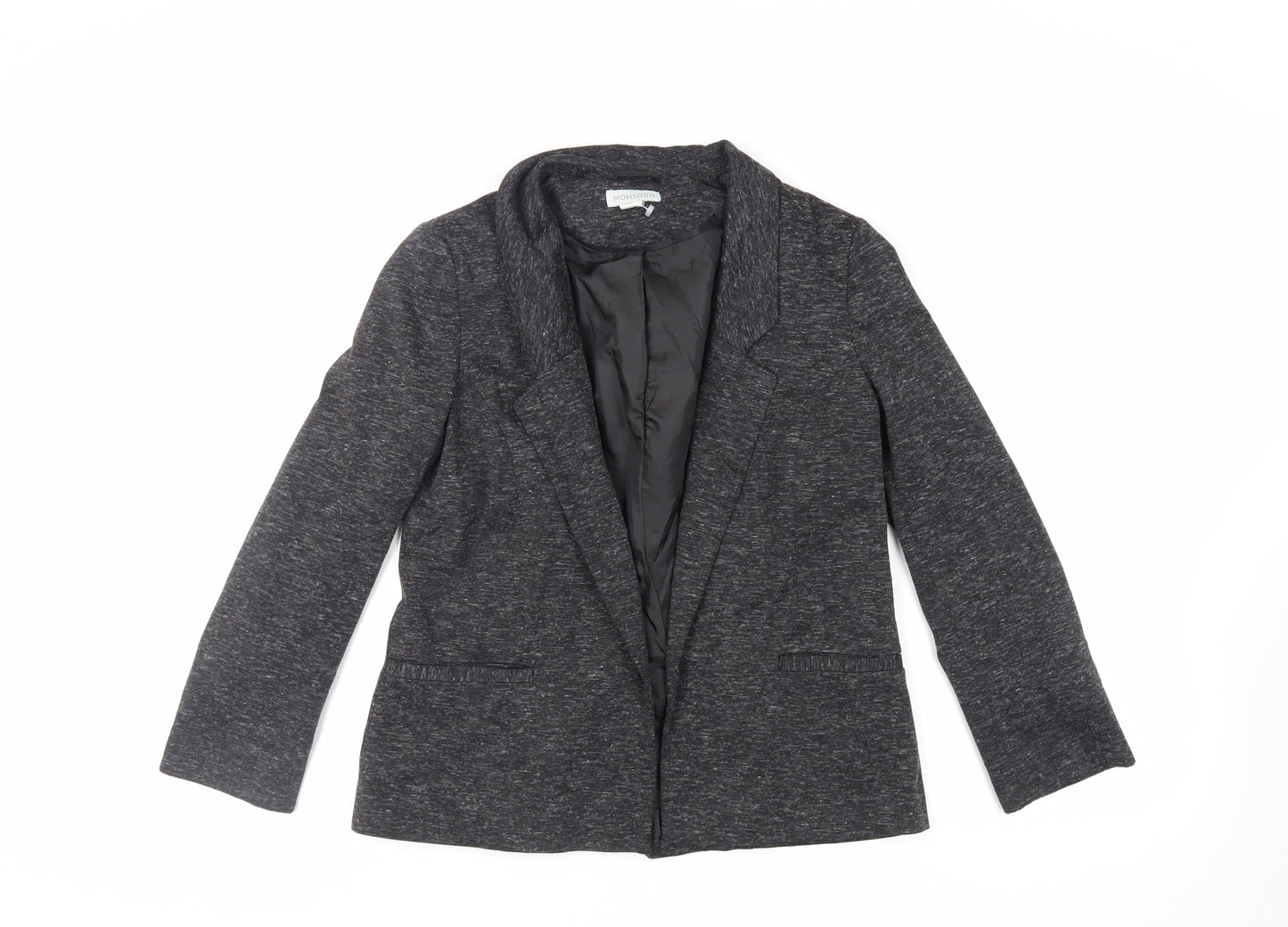 Monsoon Womens Grey Jacket Blazer Size 12 - Open