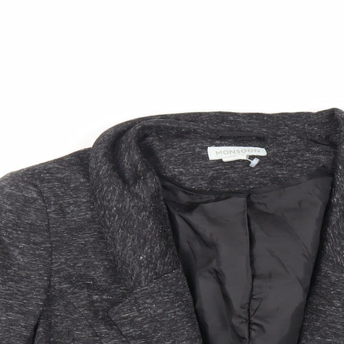 Monsoon Womens Grey Jacket Blazer Size 12 - Open