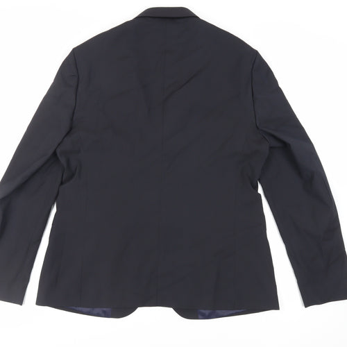ASOS Mens Blue Polyester Jacket Suit Jacket Size 42 Regular