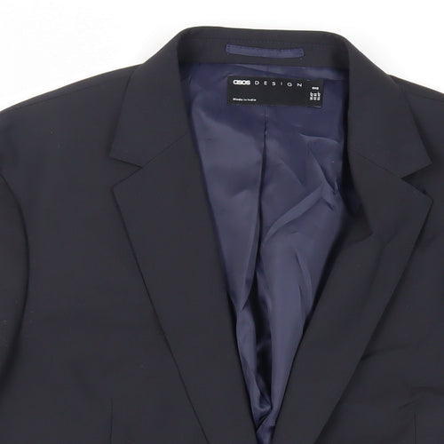 ASOS Mens Blue Polyester Jacket Suit Jacket Size 42 Regular