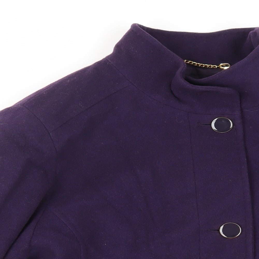 Marks and Spencer Womens Purple Jacket Size 22 Button