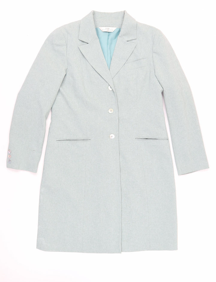 Modern Classics Womens Green Overcoat Coat Size 14 Button - Lightweight