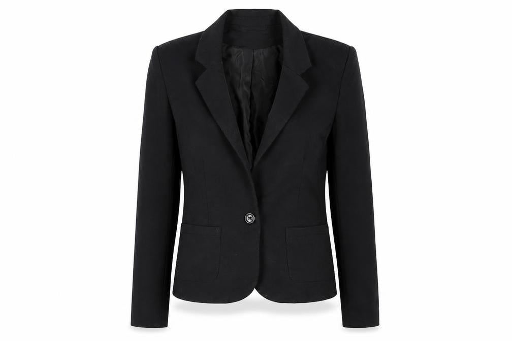 H&M Womens Black Jacket Blazer Size 6 Button