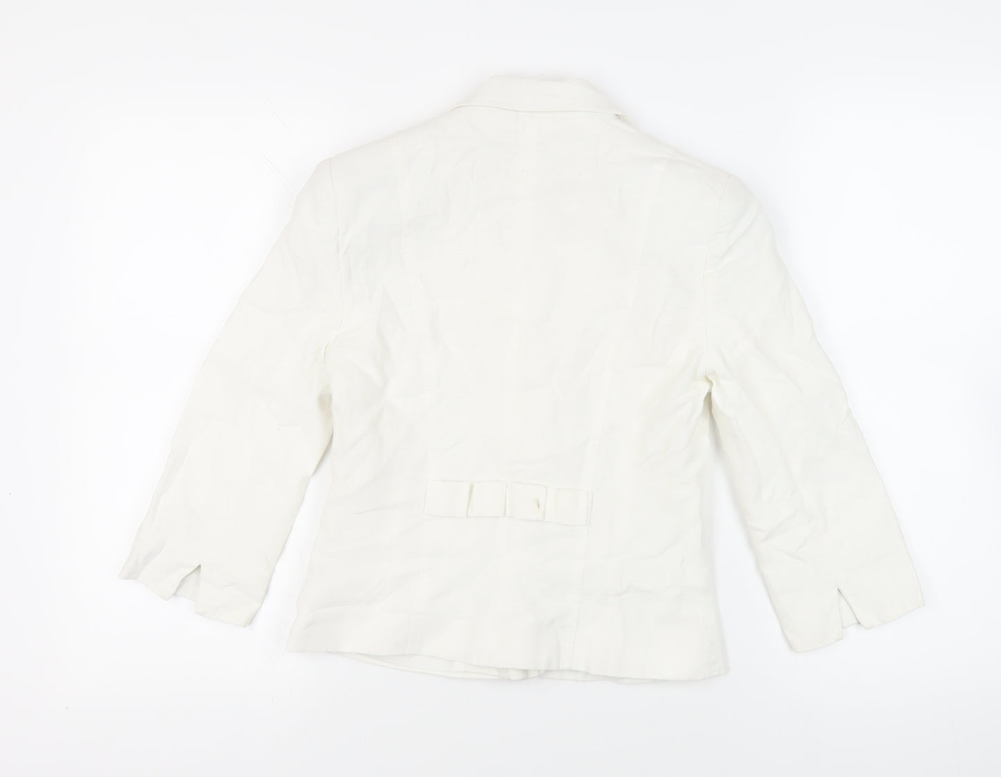 Autonomy Womens White Jacket Blazer Size 8 Button