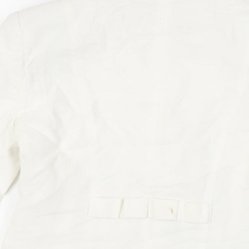Autonomy Womens White Jacket Blazer Size 8 Button